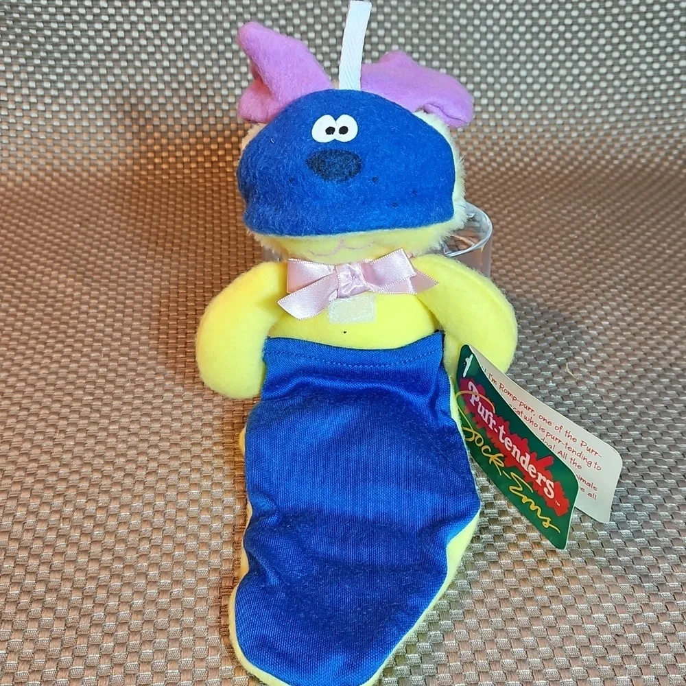 1988 Purr-Tenders Sock-Ems RompPurr Plush Cat/Dog Hallmark Burger King Collectab
